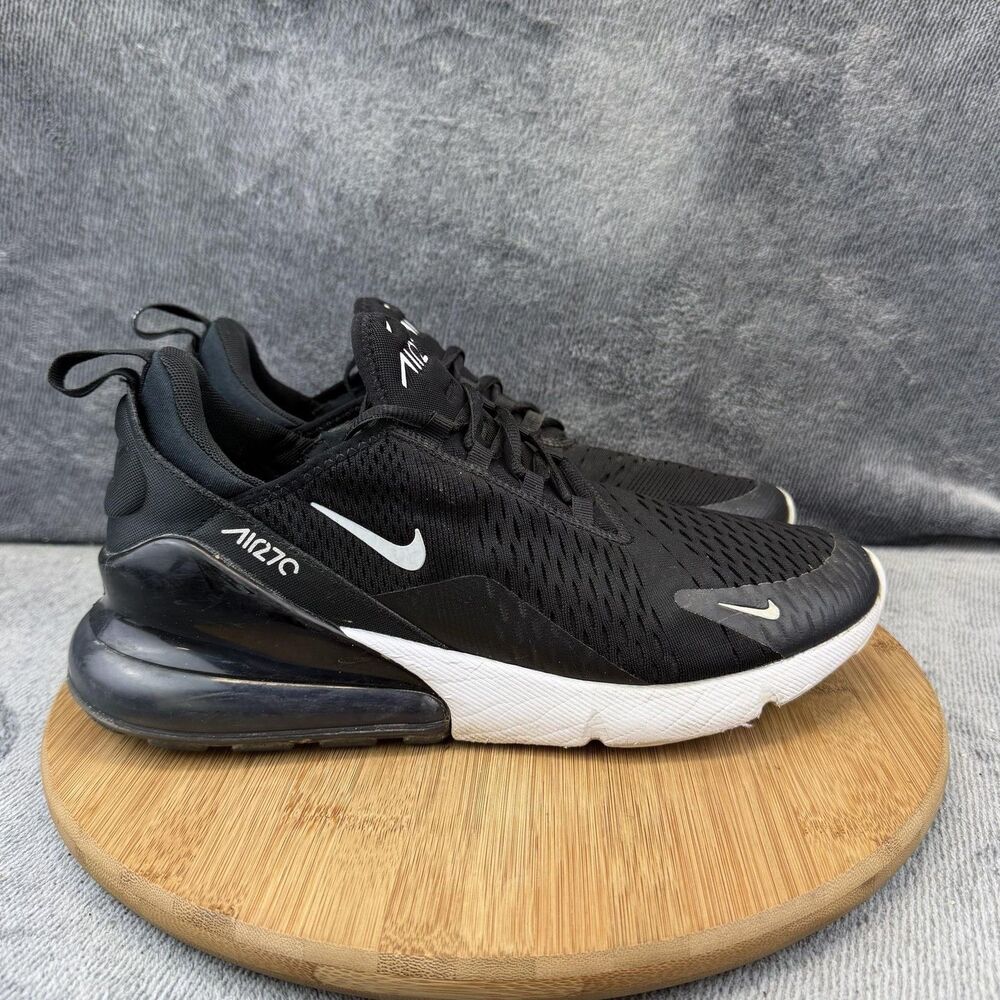 Nike Air Max 270 Shoes Womens Size 11.5 Black Mesh Running Sneakers AH6789-001